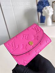 Fortok Louis Vuitton Rosalie Coin Wallet Pink M82485 11x8x2.5cm - 3