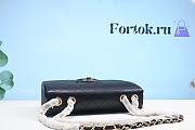 Fortok Chanel Gold Buckle Smooth Leather Black Bag 30cm - 3