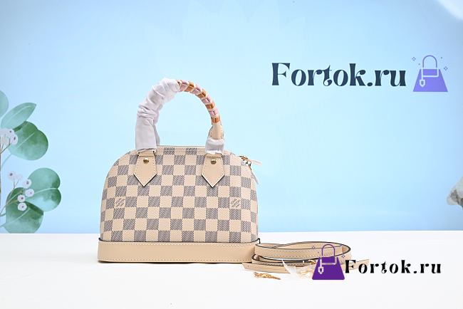 Fortok Louis Vuitton Alma Bridge Bag White N41221 25x19x12cm - 1