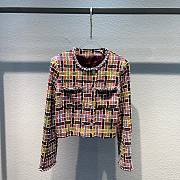 Fortok Chanel 23FW Tweed Coat Splicing Beaded Webbing - 1