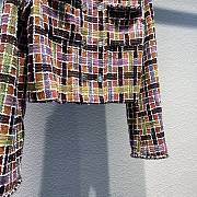 Fortok Chanel 23FW Tweed Coat Splicing Beaded Webbing - 4