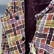 Fortok Chanel 23FW Tweed Coat Splicing Beaded Webbing - 5