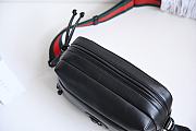 Fortok Gucci Double G Black Leather Shoulder Bag 23.5x15x8cm - 6