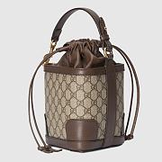 Fortok Gucci Ophidia GG Bucket Bag Canvas Beige 18x16x5cm - 6