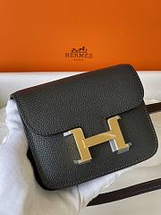 Fortok Hermes Constance Slim Wallet Epsom Black 12.4x10.2x3cm - 1