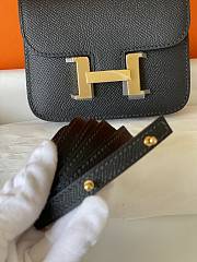 Fortok Hermes Constance Slim Wallet Epsom Black 12.4x10.2x3cm - 5