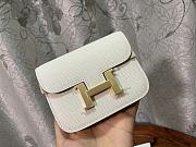 Fortok Hermes Constance Slim Wallet Epsom Beige 12.4x10.2x3cm - 1