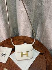 Fortok Hermes Constance Slim Wallet Epsom Beige 12.4x10.2x3cm - 2