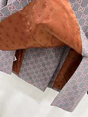 Fortok Gucci 23 Gray Pink GG Jacquard Blazer - 6