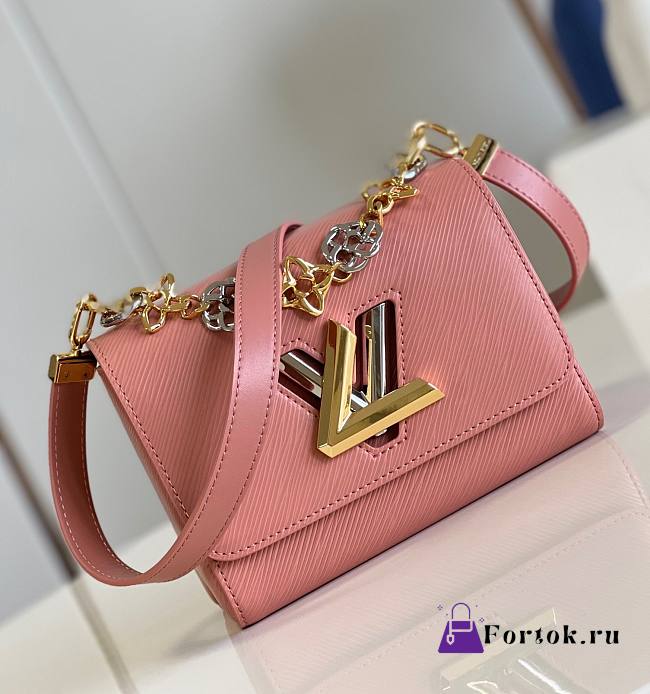 Fortok Louis Vuitton Twist PM Bag Pink 19x15x9cm - 1