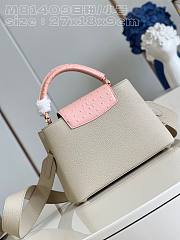 Fortok Louis Vuitton Capucines BB Bag Powder Pink/Beige 27x18x9cm  - 6
