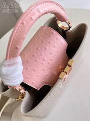 Fortok Louis Vuitton Capucines BB Bag Powder Pink/Beige 27x18x9cm  - 5