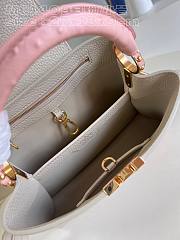 Fortok Louis Vuitton Capucines BB Bag Powder Pink/Beige 27x18x9cm  - 4