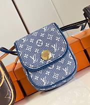 Fortok Louis Vuitton Blue Pochette Cancun Shoulder Bag 18x14x6cm - 1