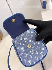 Fortok Louis Vuitton Blue Pochette Cancun Shoulder Bag 18x14x6cm - 6