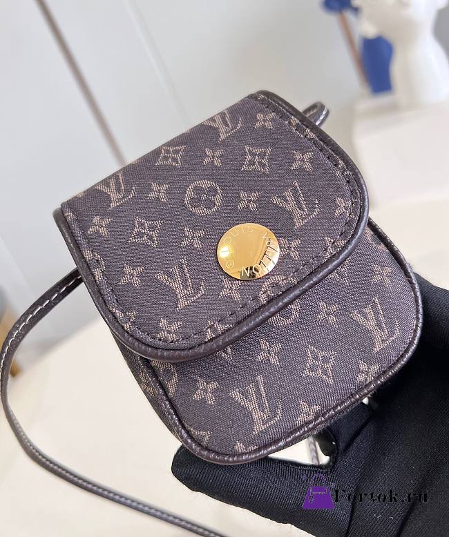 Fortok Louis Vuitton Brown Pochette Cancun Shoulder Bag 18x14x6cm - 1