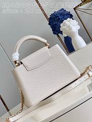 Fortok Louis Vuitton Capucines Bag White 27x18x9cm  - 4