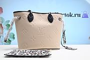 Fortok Louis Vuitton Wild At Heart Neverfull MM Bag Cream 31x28x14cm - 1