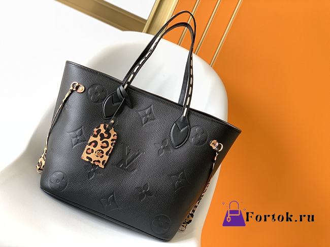 Fortok Louis Vuitton Wild At Heart Neverfull MM Bag Black 31x28x14cm - 1