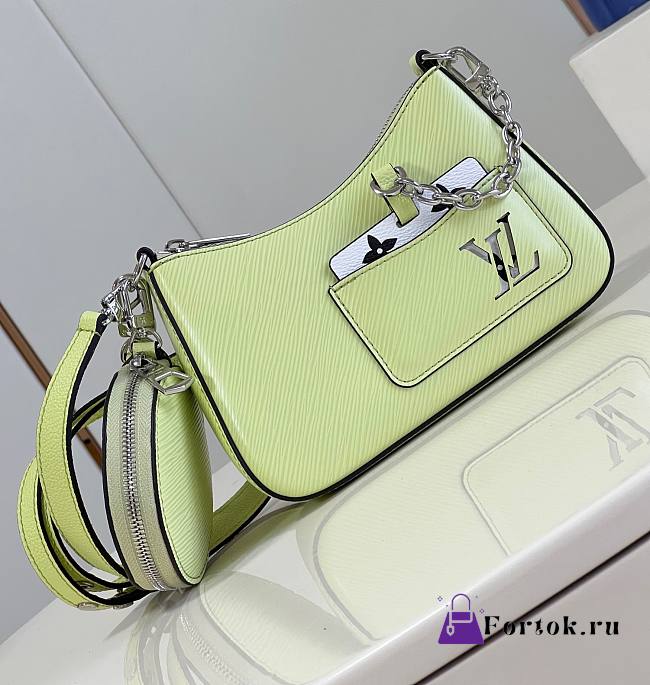 Fortok Louis Vuitton Marellini Bag Green M22651 19x13.5x6.5cm - 1