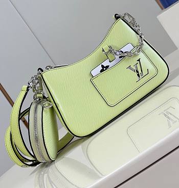 Fortok Louis Vuitton Marellini Bag Green M22651 19x13.5x6.5cm