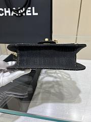 Fortok Chanel 23A Denim Shoulder Bag Black 19x13x5cm - 2