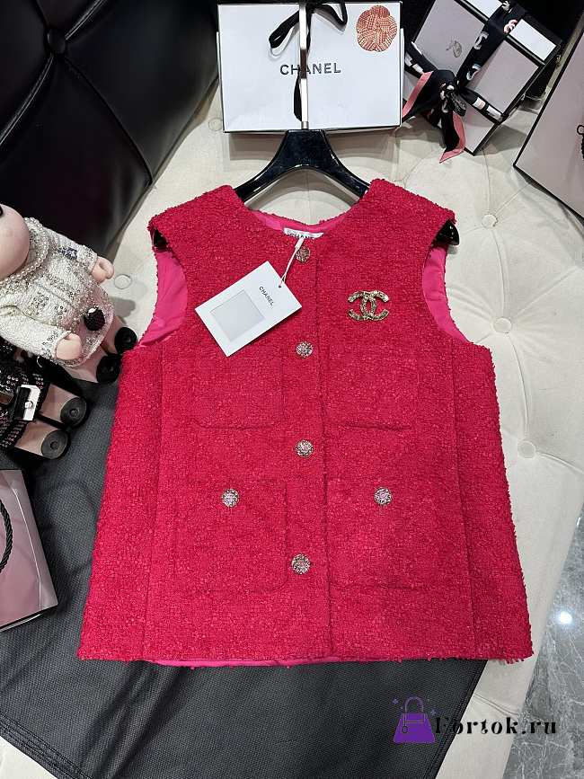 Fortok Chanel Early Autumn Vest Red - 1