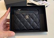 Fortok Chanel Caviar Card Holder Black 11x9cm - 1