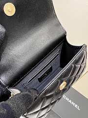 Fortok Chanel 23B Metal Pearl Wrist Bag Black 14.5x12x6cm - 3