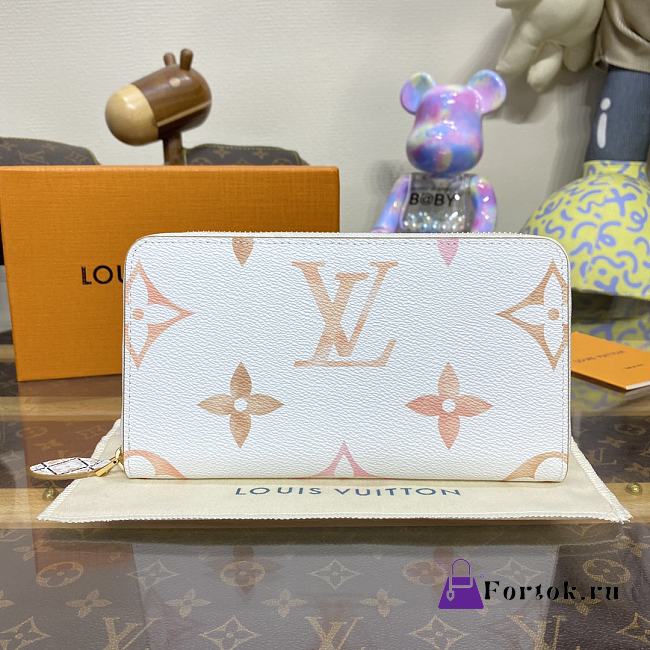 Fortok Louis Vuitton Zippy Wallet Beige 19.5×10.5×2.5cm - 1