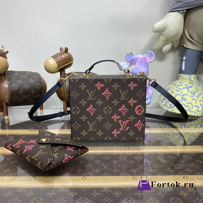 Fortok Louis Vuitton Mobile Box Messenger Case 19.2x8x16cm - 1