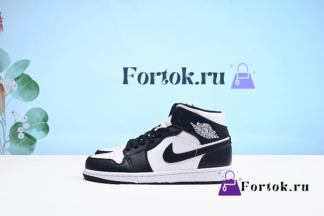 Fortok Nike Air Jordan 1 Retro High Black White - 1