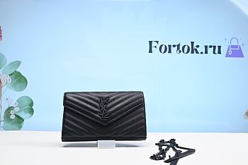 Fortok Saint Laurent Cassandra Leather Wallet On Chain 24cm