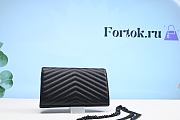 Fortok Saint Laurent Cassandra Leather Wallet On Chain 24cm - 2