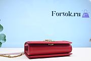 Fortok Dolice & Gabana Red Devotion Leather Shoulder Bag 26cm - 4