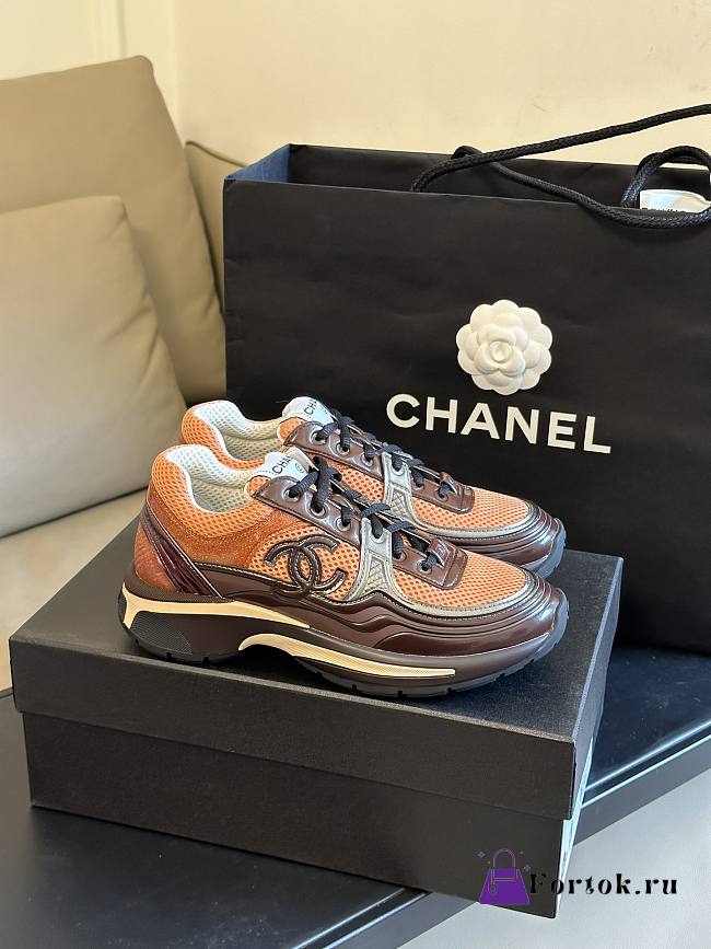 Fortok Chanel FW23 Golden Horn King Sneakers Orange - 1