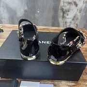 Fortok Chanel Mary Janes Wool and Cotton Tweed & Patent Calfskin Multicolor & Black - 6
