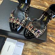 Fortok Chanel Mary Janes Wool and Cotton Tweed & Patent Calfskin Multicolor & Black - 4