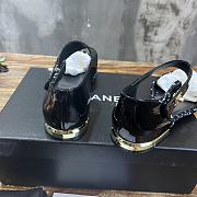 Fortok Chanel Mary Janes Wool and Cotton Tweed & Patent Calfskin Black - 5