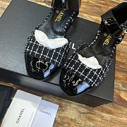 Fortok Chanel Mary Janes Wool and Cotton Tweed & Patent Calfskin Black - 6