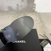 Fortok Chanel Military Boots Patent Calfskin And Lambskin Green - 2