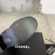 Fortok Chanel Military Boots Patent Calfskin And Lambskin Red Wine - 4
