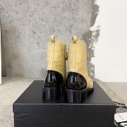 Fortok Chanel Military Boots Patent Calfskin And Lambskin Beige - 6
