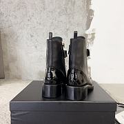 Fortok Chanel Military Boots Patent Calfskin And Lambskin Black - 2