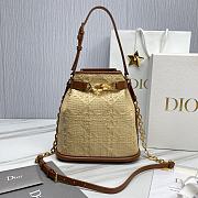 Fortok Dior C'est Bag Natural Macrocannage Raffia 24x10x24.5cm - 1