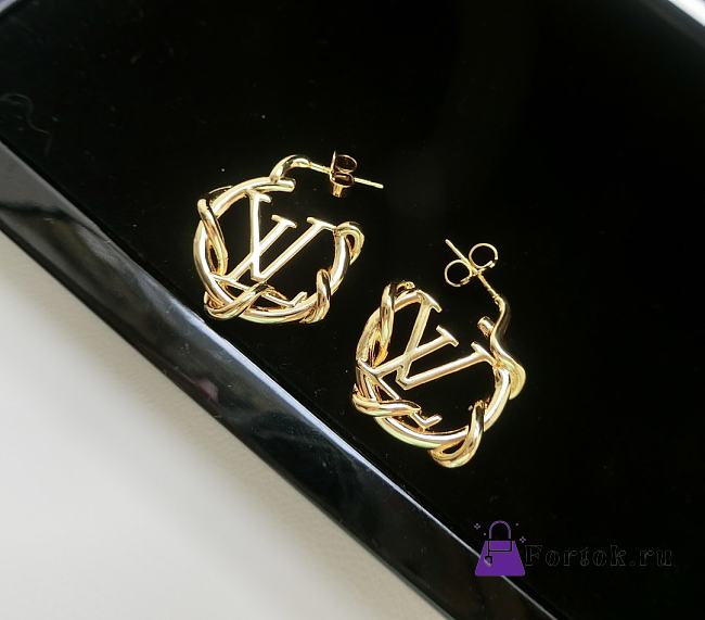 Fortok Louis Vuitton Garden Lousie Hoop Earrings - 1