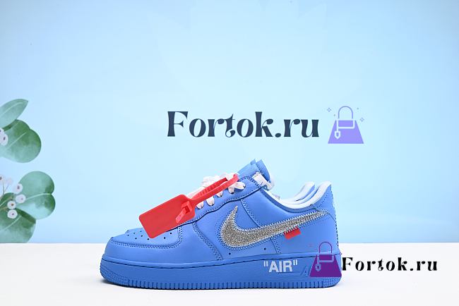 Fortok Nike Air Force 1 Low Off-White MCA University Blue Shoes - 1