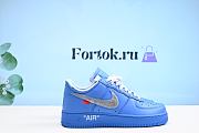 Fortok Nike Air Force 1 Low Off-White MCA University Blue Shoes - 3