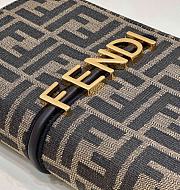 Fortok Fendi Graphy Chain Bag Brown 21x4x11cm - 4