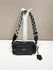 Fortok Prada Nappa Antique Multi-Pocket Shoulder Bag Black 22x10.5x7cm - 1